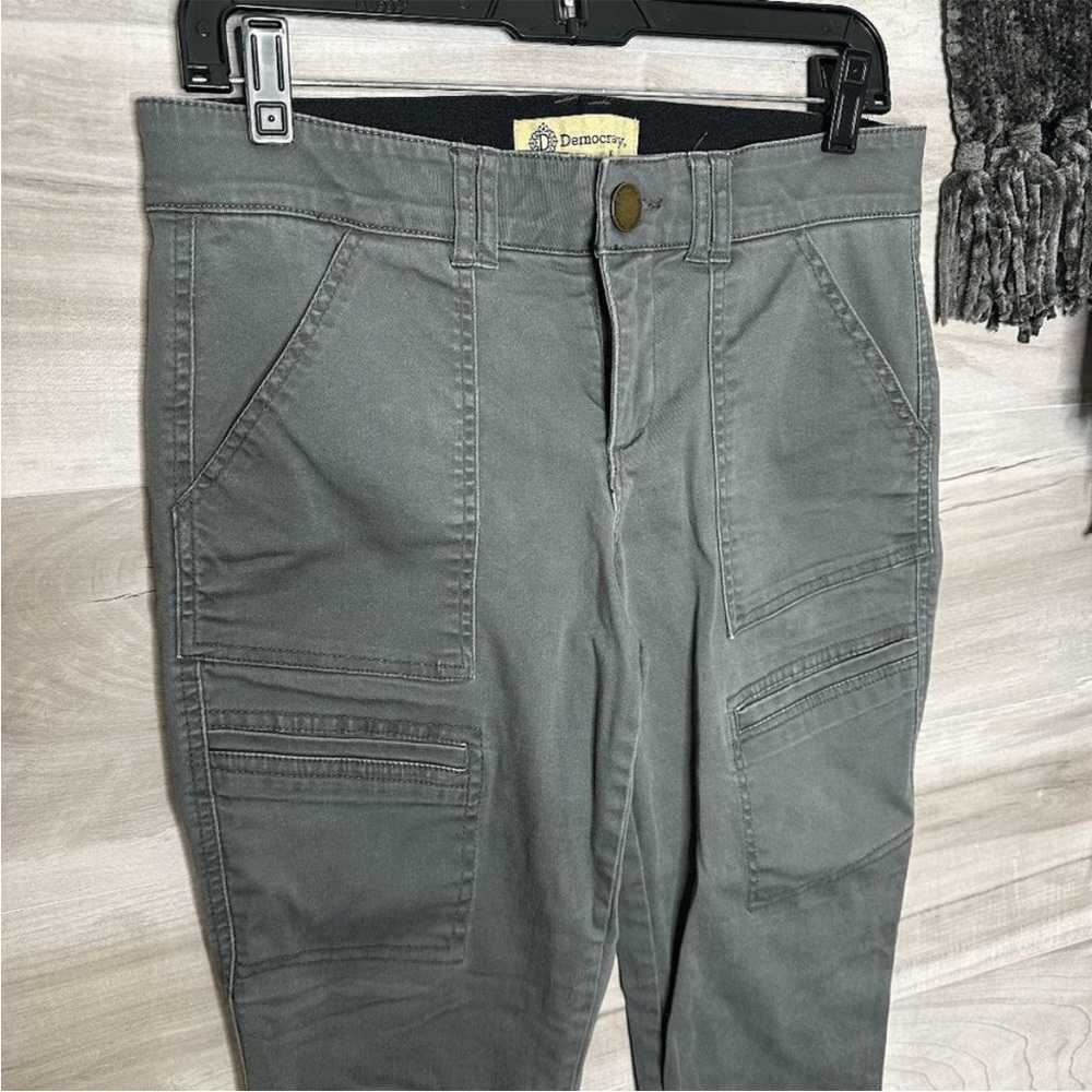 Democracy Womens Gray Cargo Ab Technology Pockets Ankle Skinny Pants Size 6